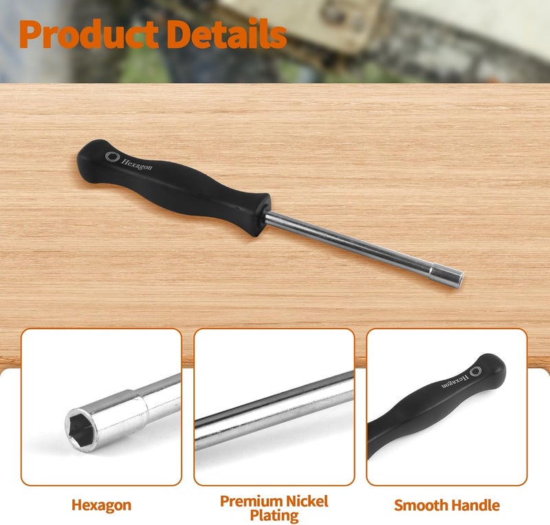 OXDFK Hexagon Carburator Adjustment Tool, 59108902307 4mm Hex Screwdriver with 15 PCS Cleaning Brush, Wrench, for Stihl Ryobi Poulan Homelite Husqvarna Echo Chainsaw Weed Eater Wacker - Image 3